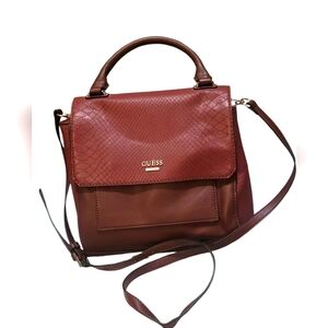 Guess Burgundy Satchel Bag